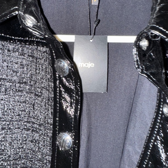 NEW WITH TAGS MAJE LONGSLEEVE BUTTON FRONT COLLARED DRESS - Picture 8 of 8